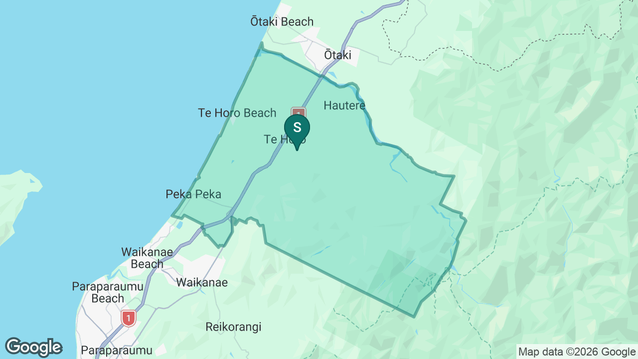 Te Horo School (Otaki) static school zone map