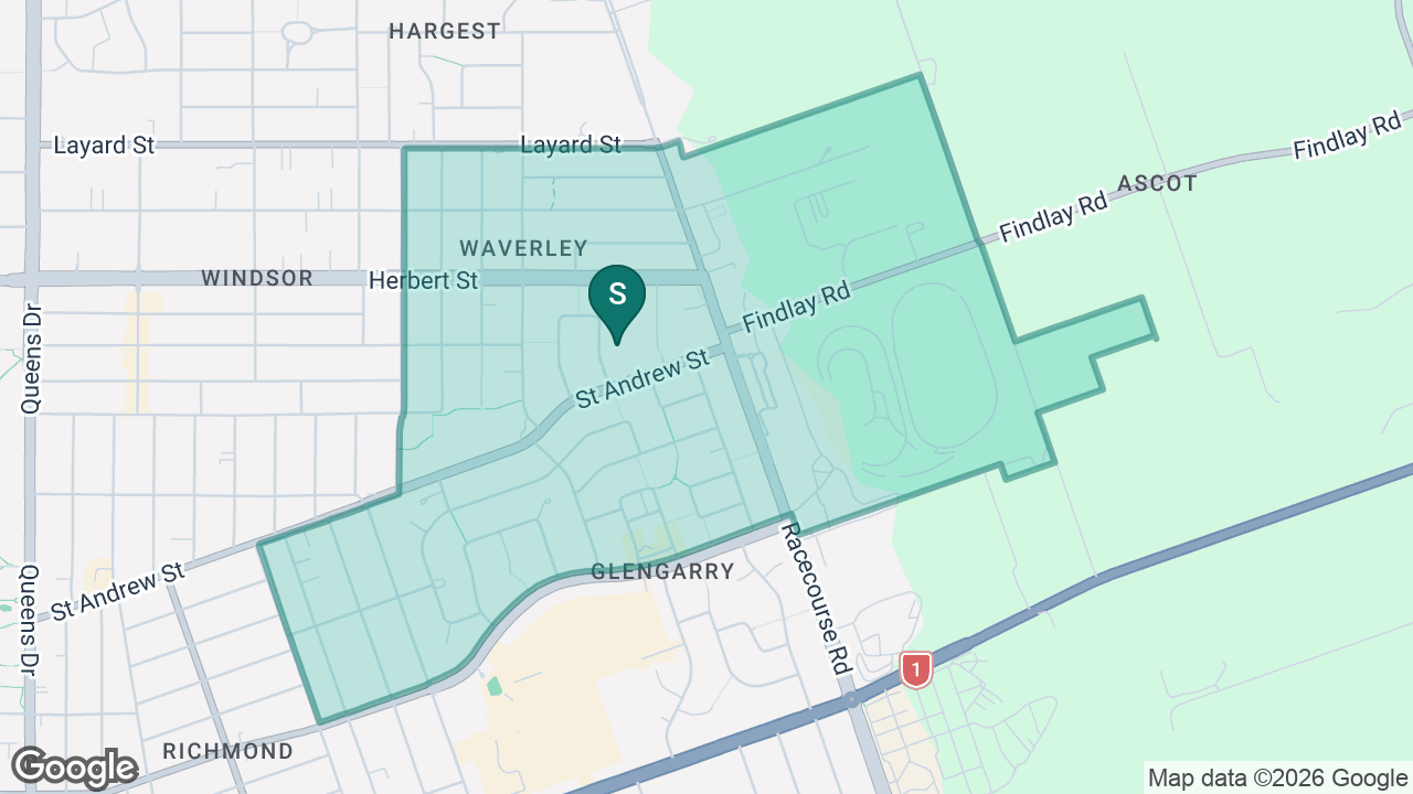 Waverley Park School static school zone map