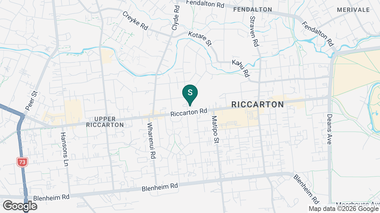 St Teresa's School (Riccarton) static school zone map