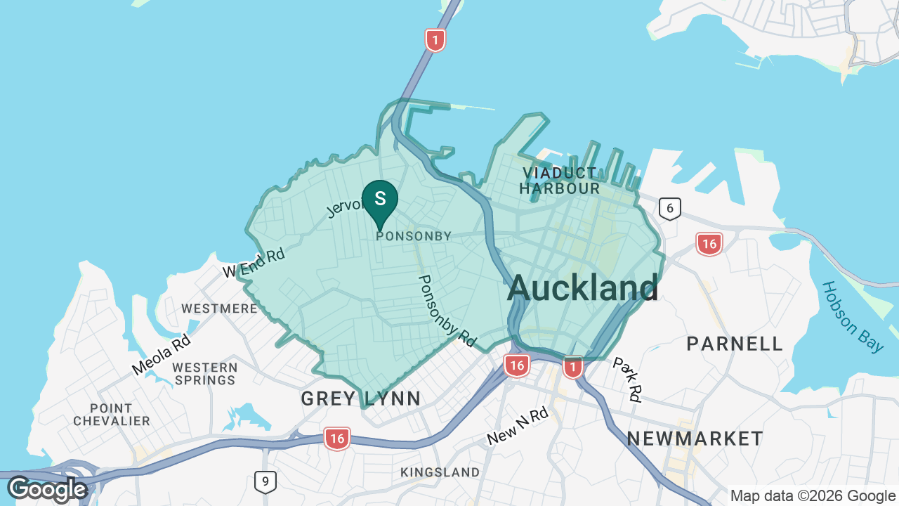 Ponsonby Intermediate static school zone map