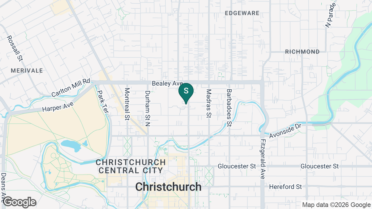 St Mary's School (Christchurch) static school zone map