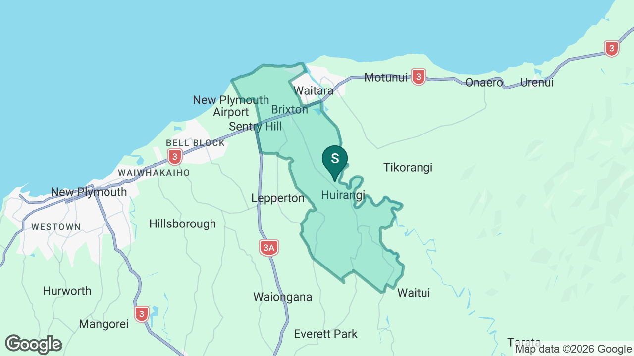 Huirangi School static school zone map