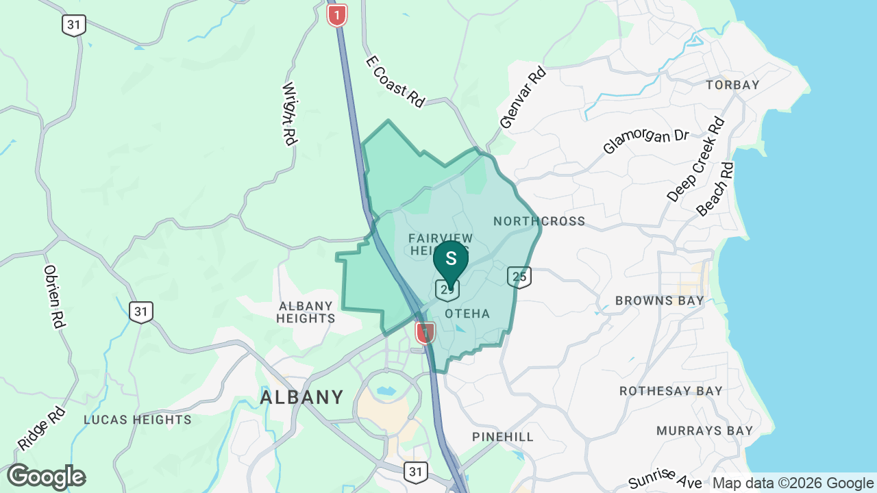 Oteha Valley School static school zone map