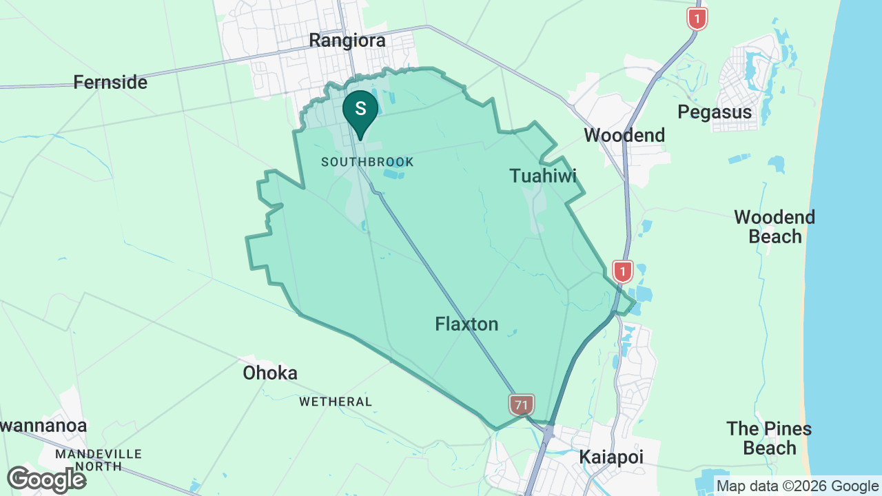 Southbrook School static school zone map