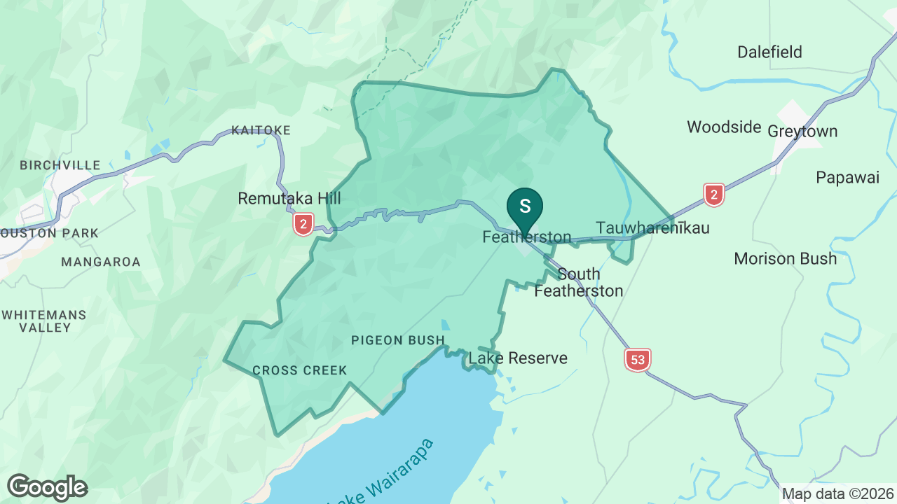 Featherston School Te Kura o Paetūmokai static school zone map