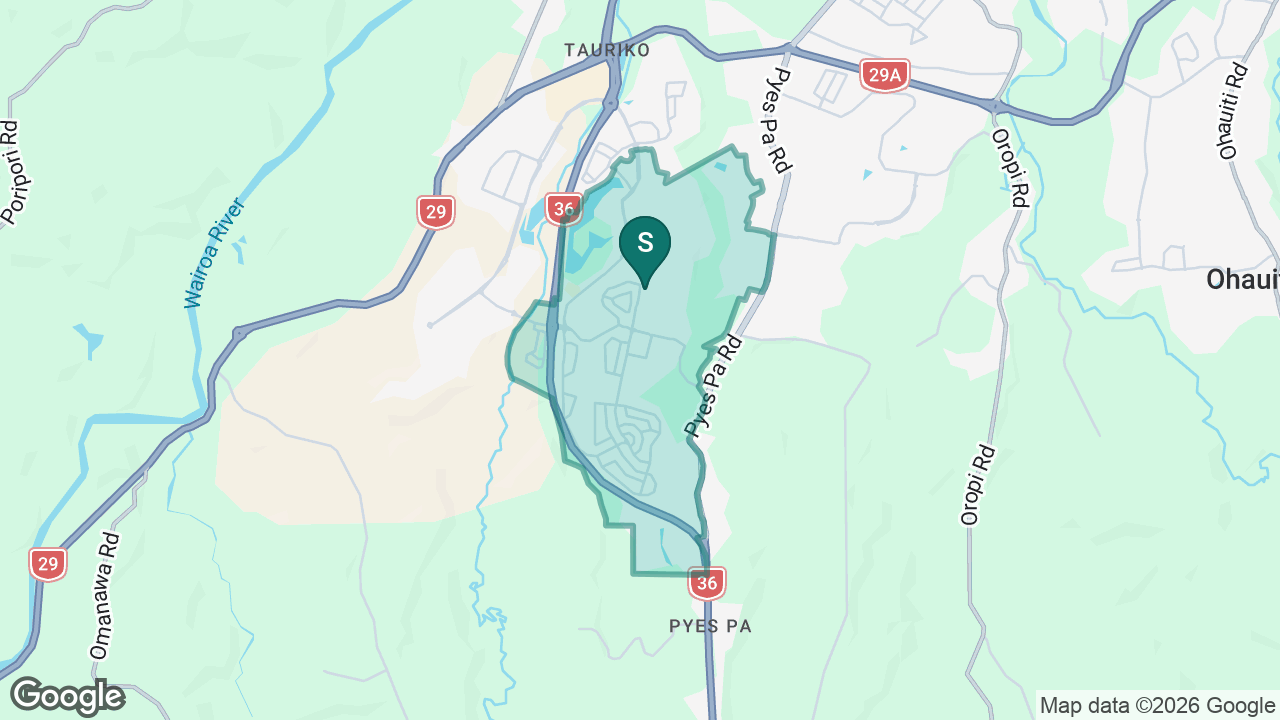 Taumata School static school zone map