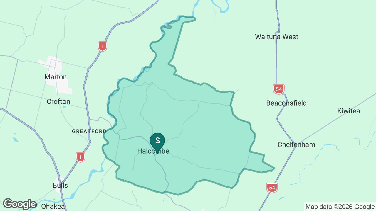 Halcombe Primary School static school zone map