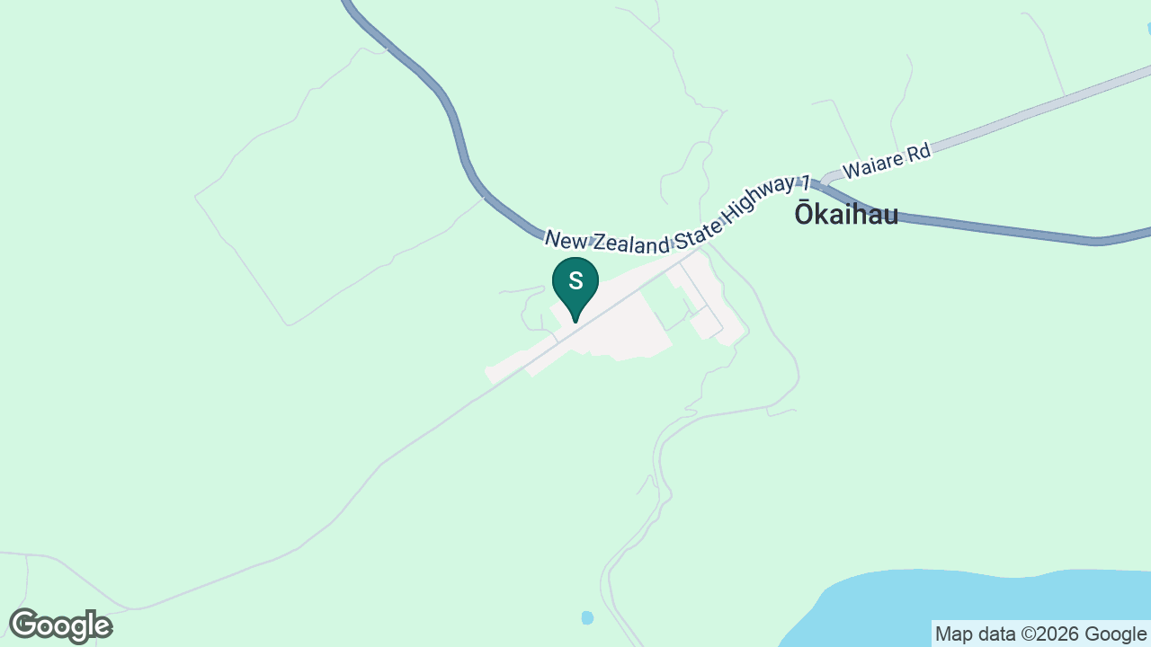 Okaihau Primary School static school zone map