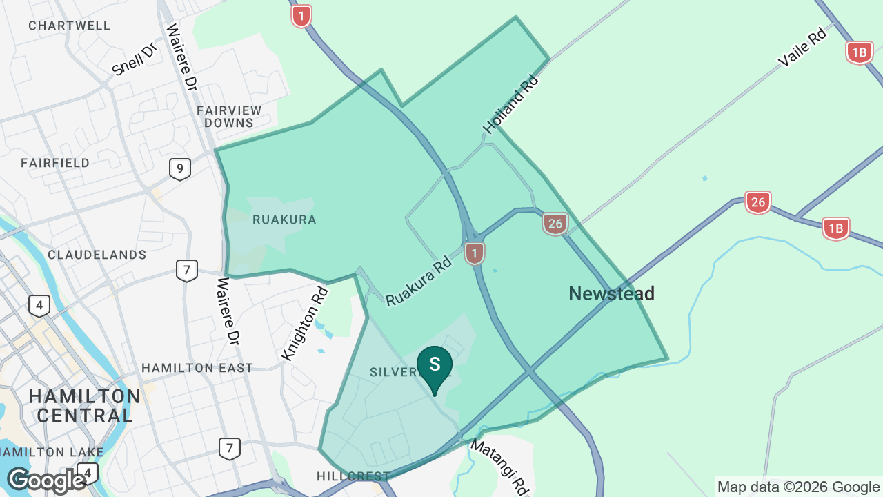 Silverdale Normal School static school zone map