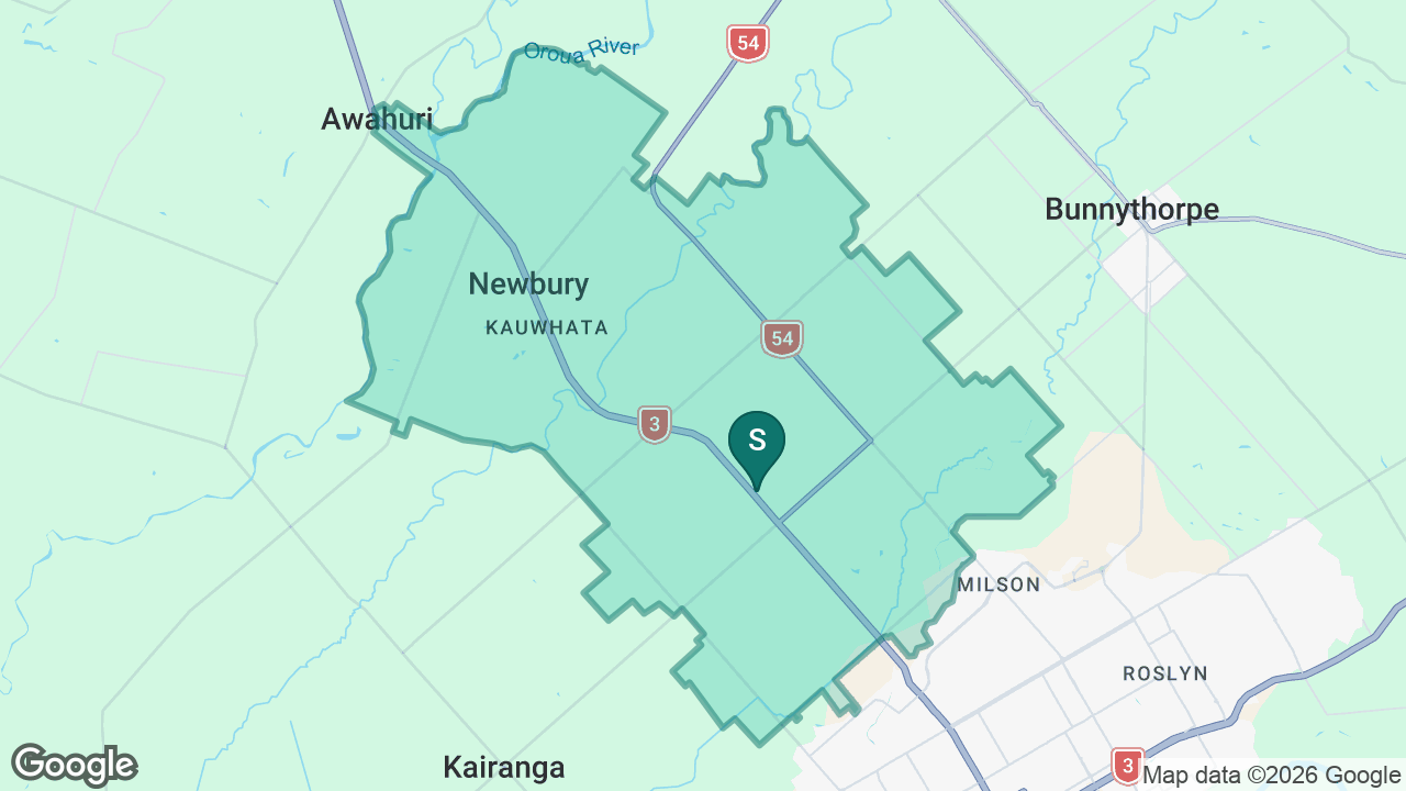 Newbury School static school zone map