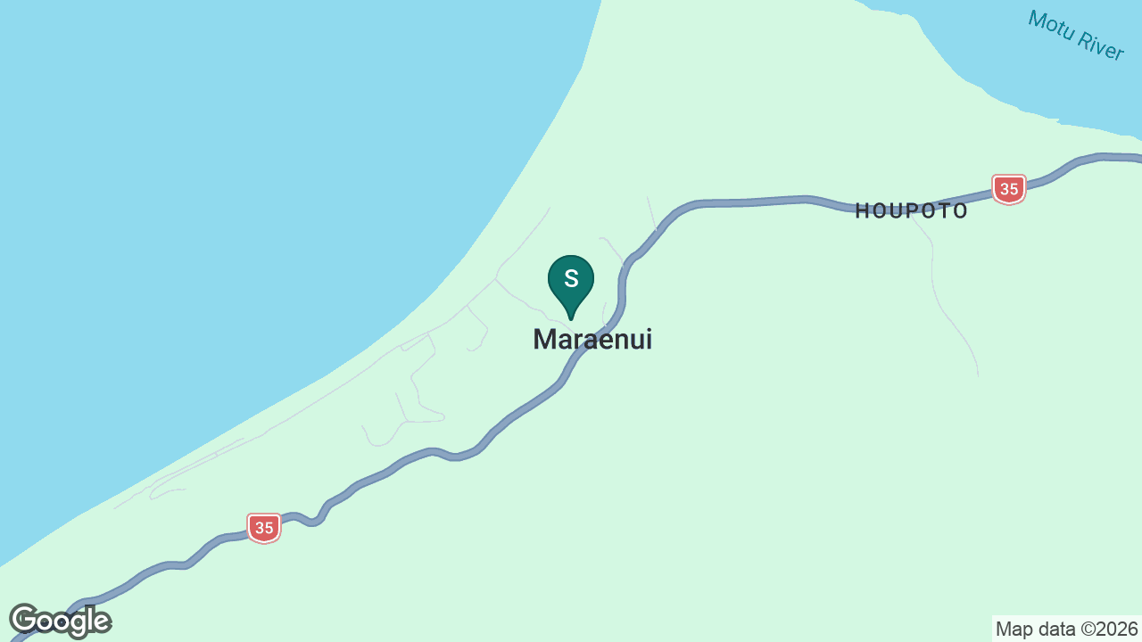Te Kura Mana Māori o Maraenui static school zone map